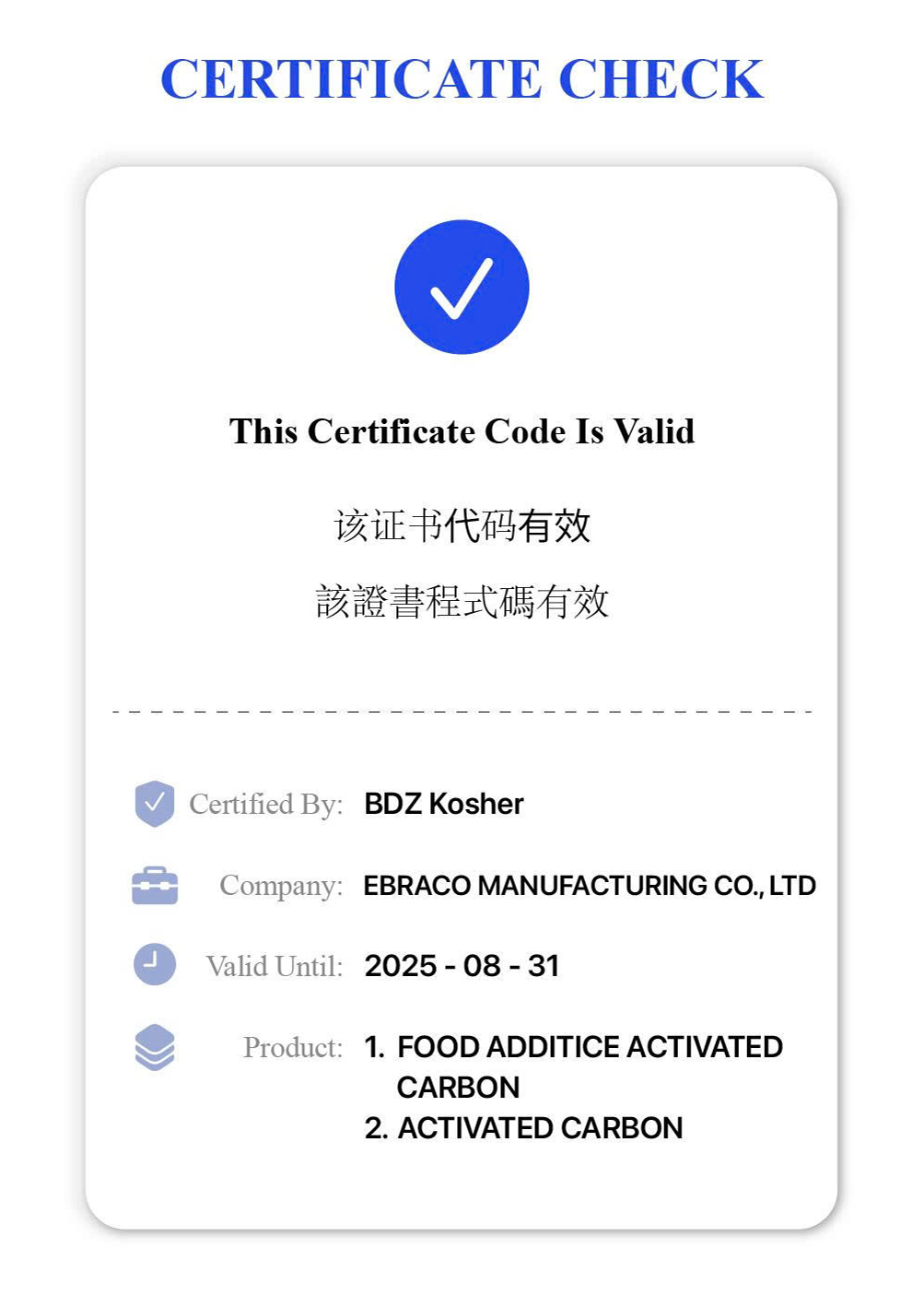 Certificate Check